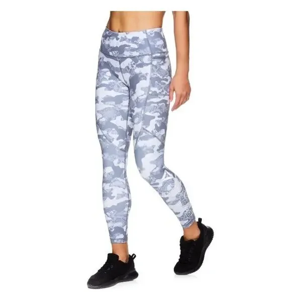 Reebok Women's Essential High Rise Printed Leggings With Side Pockets Medium - Picture 3 of 4